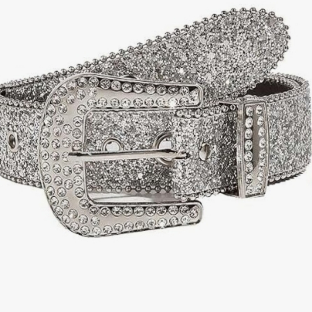 Silver Rhinestone Belt